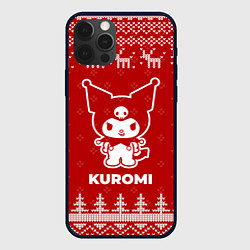 Чехол iPhone 12 Pro Новогодний Kuromi с оленями