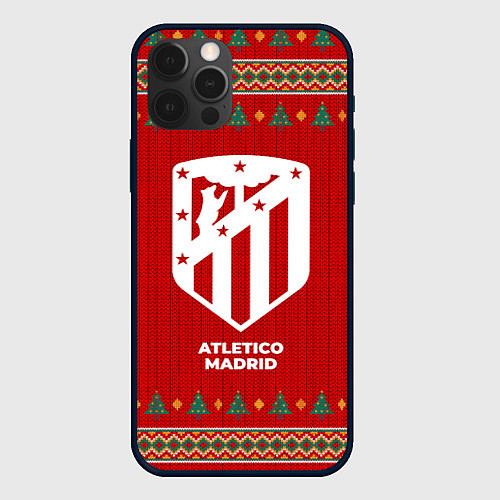 Чехол iPhone 12 Pro Atletico Madrid new year / 3D-Черный – фото 1