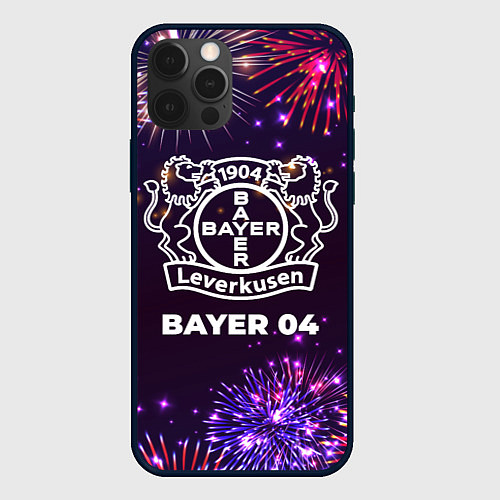 Чехол iPhone 12 Pro Праздничный Bayer 04 / 3D-Черный – фото 1