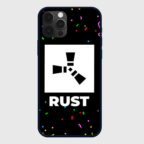 Чехол iPhone 12 Pro Rust конфети / 3D-Черный – фото 1