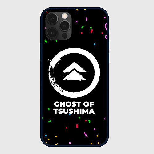 Чехол iPhone 12 Pro Ghost of Tsushima конфети / 3D-Черный – фото 1