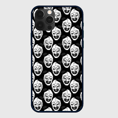 Чехол iPhone 12 Pro Funny terrifier clown Art / 3D-Черный – фото 1