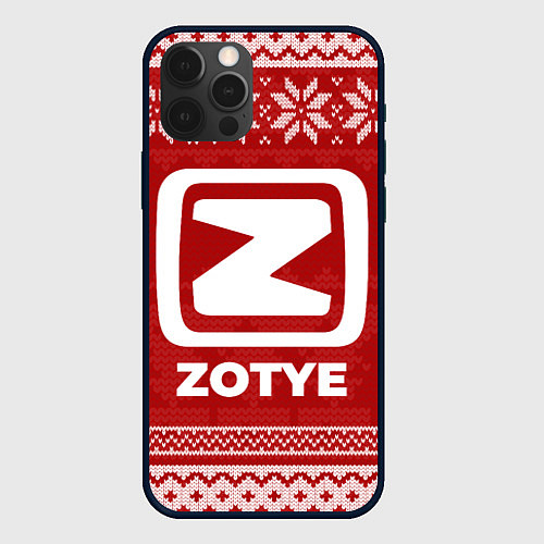 Чехол iPhone 12 Pro Новогодний Zotye / 3D-Черный – фото 1