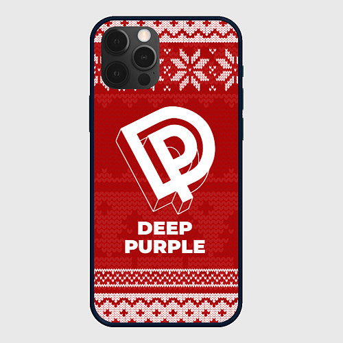 Чехол iPhone 12 Pro Новогодний Deep Purple / 3D-Черный – фото 1