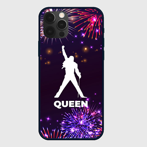 Чехол iPhone 12 Pro Праздничный Queen / 3D-Черный – фото 1