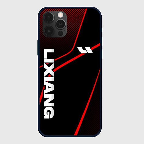 Чехол iPhone 12 Pro Lixiang - red line / 3D-Черный – фото 1