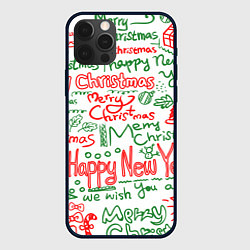 Чехол iPhone 12 Pro Новогодняя атмосфера merry christmas