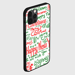 Чехол для iPhone 12 Pro Новогодняя атмосфера merry christmas, цвет: 3D-черный — фото 2