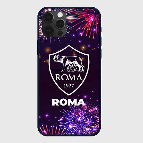 Чехол iPhone 12 Pro Праздничный Roma / 3D-Черный – фото 1