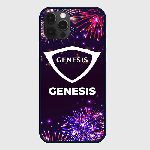 Чехол iPhone 12 Pro Праздничный Genesis / 3D-Черный – фото 1