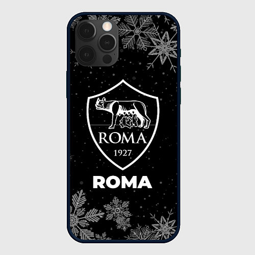 Чехол iPhone 12 Pro Снежный Roma / 3D-Черный – фото 1