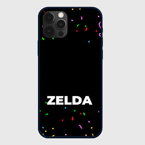 Чехол iPhone 12 Pro Zelda конфети / 3D-Черный – фото 1