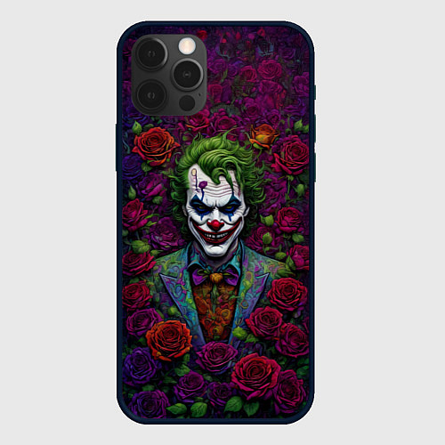 Чехол iPhone 12 Pro Joker - roses / 3D-Черный – фото 1