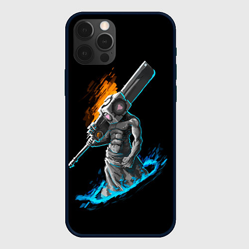 Чехол iPhone 12 Pro Пирамидоголовый из Portal / 3D-Черный – фото 1