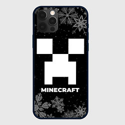 Чехол для iPhone 12 Pro Снежный Minecraft, цвет: 3D-черный