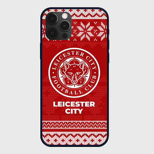 Чехол iPhone 12 Pro Новогодний Leicester City / 3D-Черный – фото 1