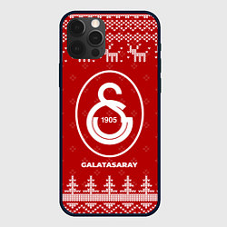 Чехол iPhone 12 Pro Новогодний Galatasaray с оленями