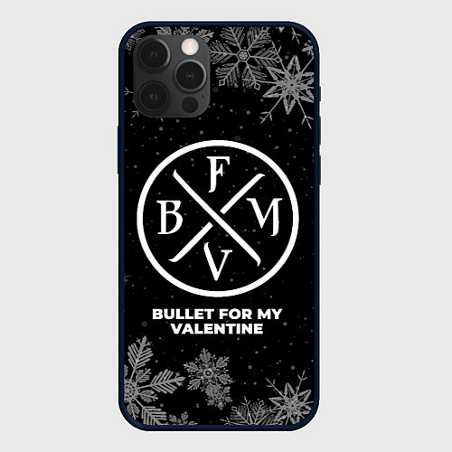 Чехол iPhone 12 Pro Снежный Bullet For My Valentine / 3D-Черный – фото 1