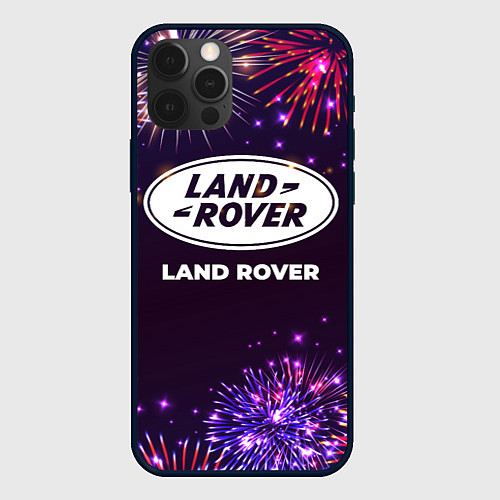 Чехол iPhone 12 Pro Праздничный Land Rover / 3D-Черный – фото 1