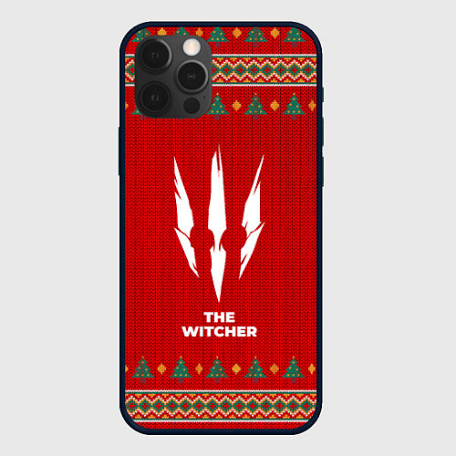 Чехол iPhone 12 Pro The Witcher new year / 3D-Черный – фото 1