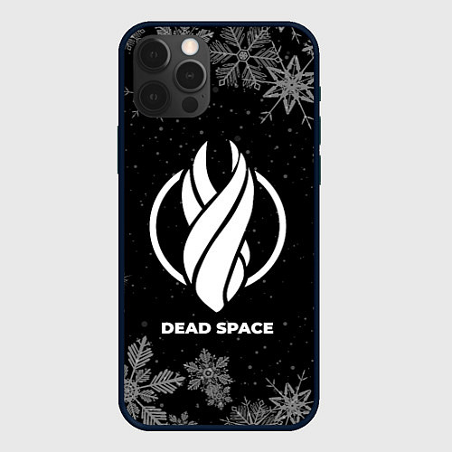 Чехол iPhone 12 Pro Снежный Dead Space / 3D-Черный – фото 1