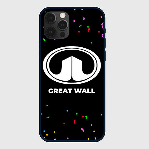 Чехол iPhone 12 Pro Great Wall конфети / 3D-Черный – фото 1