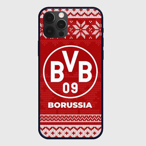 Чехол iPhone 12 Pro Новогодний Borussia / 3D-Черный – фото 1