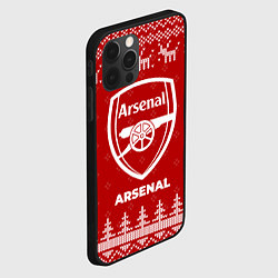 Чехол для iPhone 12 Pro Новогодний Arsenal с оленями, цвет: 3D-черный — фото 2