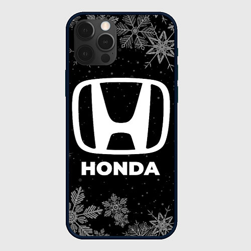 Чехол iPhone 12 Pro Снежный Honda / 3D-Черный – фото 1