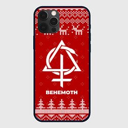 Чехол iPhone 12 Pro Новогодний Behemoth с оленями