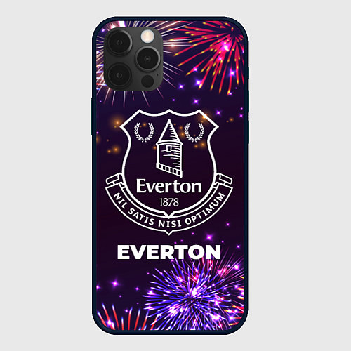 Чехол iPhone 12 Pro Праздничный Everton / 3D-Черный – фото 1