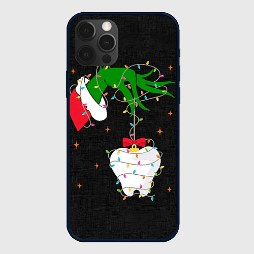 Чехол iPhone 12 Pro Гринч похищает у зубной феи / 3D-Черный – фото 1