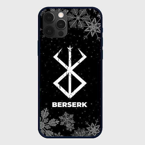 Чехол iPhone 12 Pro Снежный Berserk / 3D-Черный – фото 1