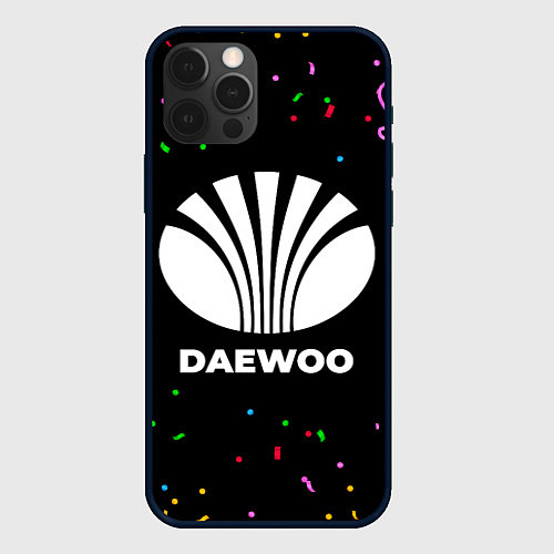 Чехол iPhone 12 Pro Daewoo конфети / 3D-Черный – фото 1