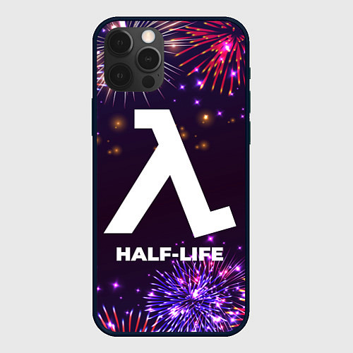 Чехол iPhone 12 Pro Праздничный Half-Life / 3D-Черный – фото 1