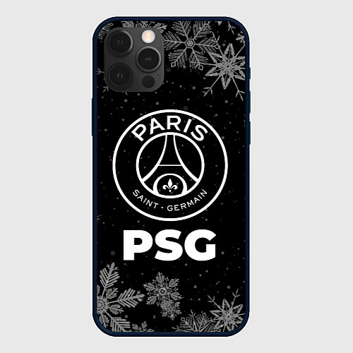 Чехол iPhone 12 Pro Снежный PSG / 3D-Черный – фото 1