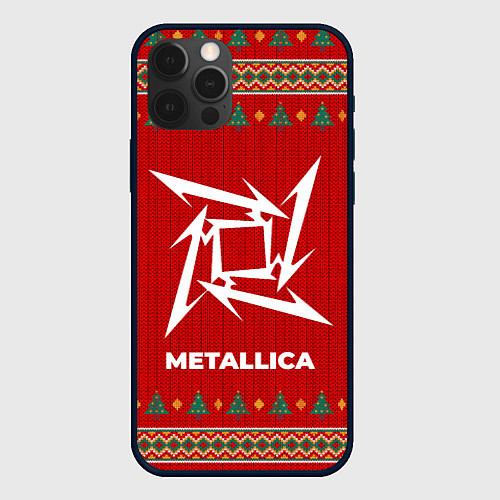 Чехол iPhone 12 Pro Metallica new year / 3D-Черный – фото 1