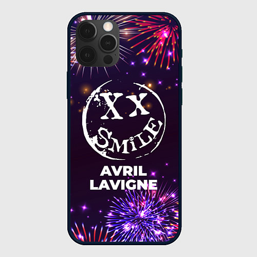 Чехол iPhone 12 Pro Праздничный Avril Lavigne / 3D-Черный – фото 1