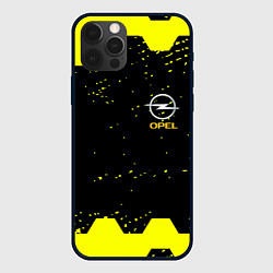 Чехол iPhone 12 Pro Opel auto hexagon steel