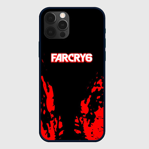 Чехол iPhone 12 Pro Farcry6 краски красные / 3D-Черный – фото 1