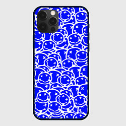 Чехол iPhone 12 Pro Nirvana logo blue