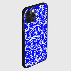 Чехол для iPhone 12 Pro Nirvana logo blue, цвет: 3D-черный — фото 2