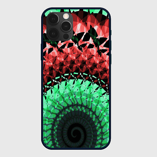 Чехол iPhone 12 Pro Осколки абстракция / 3D-Черный – фото 1