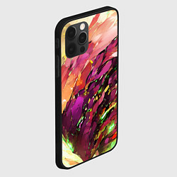 Чехол для iPhone 12 Pro Красно-жёлтая абстракция, цвет: 3D-черный — фото 2