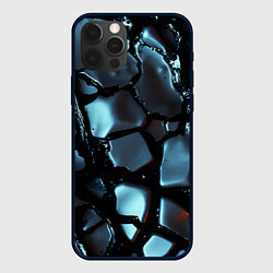 Чехол для iPhone 12 Pro The liquid substance is grey, цвет: 3D-черный