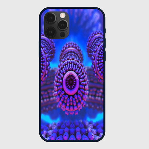 Чехол iPhone 12 Pro Абстракция оптическая / 3D-Черный – фото 1