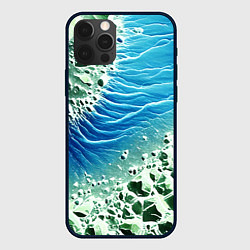 Чехол для iPhone 12 Pro Берег и синие волны, цвет: 3D-черный