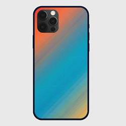 Чехол iPhone 12 Pro Сине-оранжевый градиент
