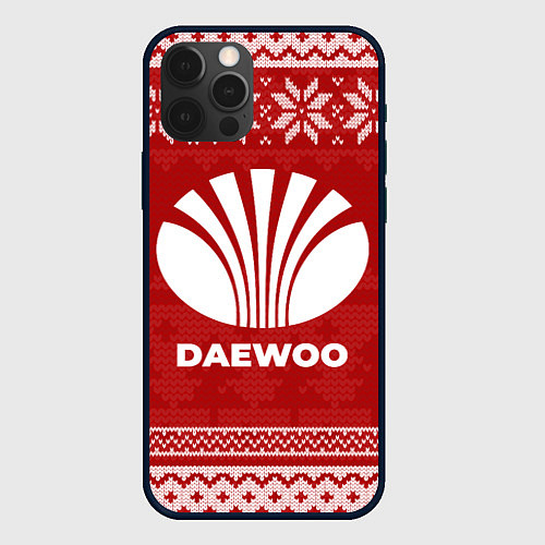 Чехол iPhone 12 Pro Новогодний Daewoo / 3D-Черный – фото 1