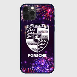 Чехол для iPhone 12 Pro Праздничный Porsche, цвет: 3D-черный